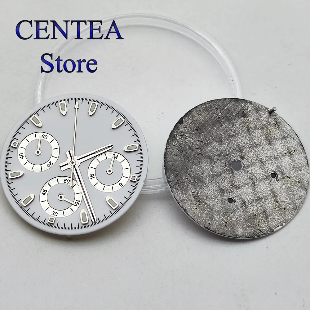 RICHUS 29.5mm VK63 Watch Dial Watch Hands Black Sky Blue Gray Rose Gold Watch Dial Luminous Suitable for VK63 Quartz Movement