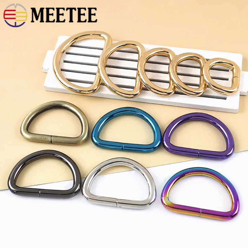 

5/10Pcs 20/25/32/38mm Metal D Ring Buckle Bags Strap Connector for Handbag Pet Collar Rings Clasp DIY Leather Craft Accessories