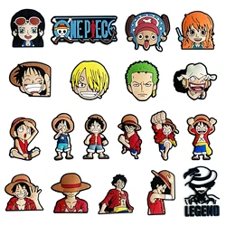 19pcs/set New One Piece Luffy for Cartoon Shoe Charms Accessories DIY Shoe Decoration Buckle for Classic Clog Kids Gifts