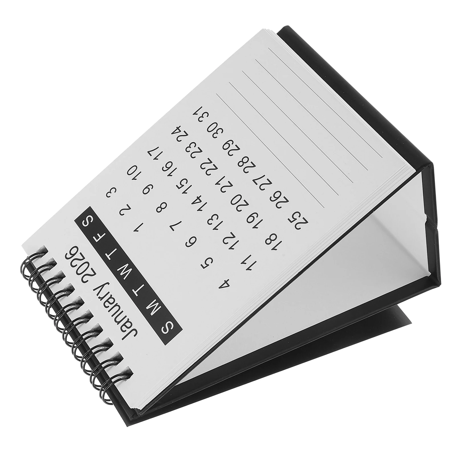 

Mini Desk Calendar 2026 Compact Standing Flip Monthly Desk Calendar Planner 2026 for Home School and Office Organizing White