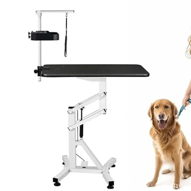 Pet grooming table dog grooming table medium and small dog cat pneumatic rotating hydraulic lifting table pet shop shearing