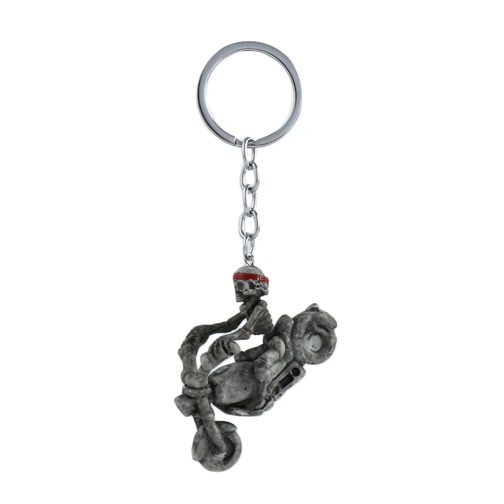 Simple Gift Punk Cool Skull Car Skeleton Keychain Skull Keyring Skeleton Pendant Cranial Keychain Skeleton Skull Key Rings