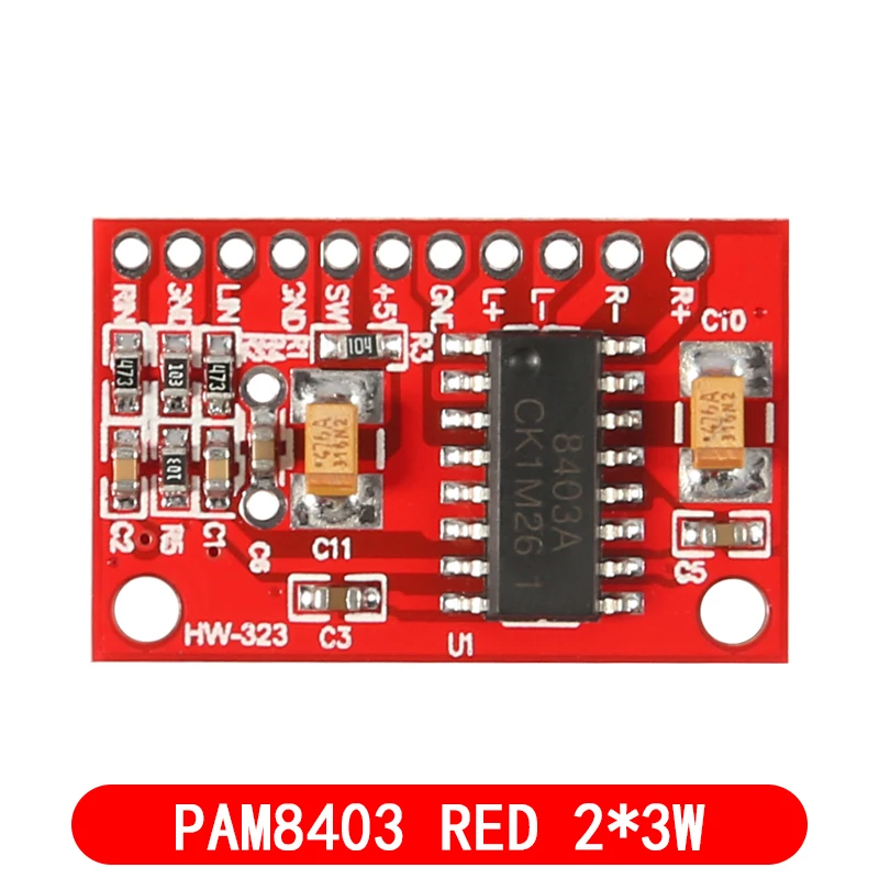 Bluetooth 5.0 PAM8403 MINI Digital Amplifier Board 2 * 3W Class D Digital DC 2.5V To 5V Power Speaker Module With Potentionmeter