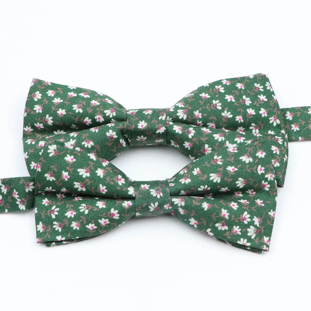 Colorful Floral Parent-Child Bow Ties Fashion Cotton Print Bowtie For Men Kids Wedding Party Dress Suits Butterfly Cravats Gift