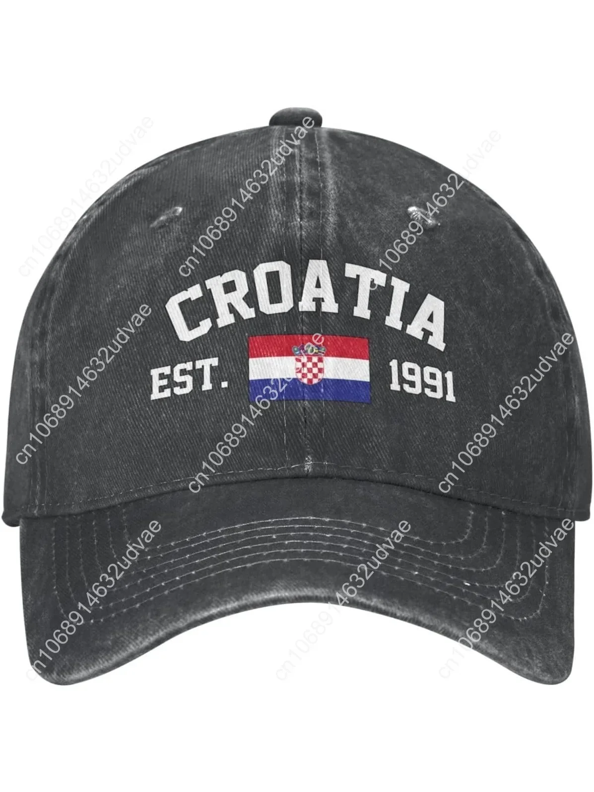 

Croatia Flag Baseball Cap Denim Vintage Cotton Unisex Patriotic Hat