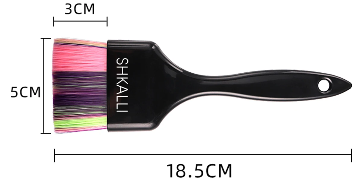 SHKALLI Balayage Pinselset Farbenfrohe Weiche Bürsten Färbeschüssel Werkzeugset zum Aufhellen der Haare – Detail 7