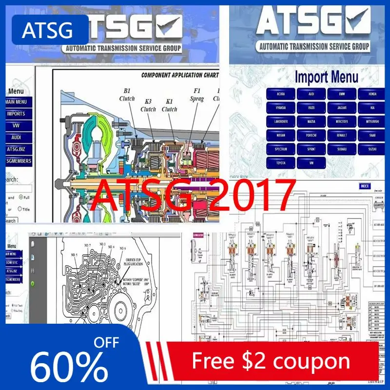 

Программное обеспечение ATSG 2017, автоматические трансмиссии, сервисная группа, ремонт, ручная диагностика, автомобильный инструмент, обнаружение неисправностей