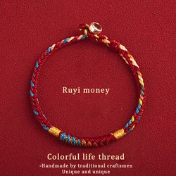 Handmade Tibetan Bracelet Colorful Thread Good Lucky Charm Rope Bracelet Bangles For Women Men Knots Red Thread Bracelets
