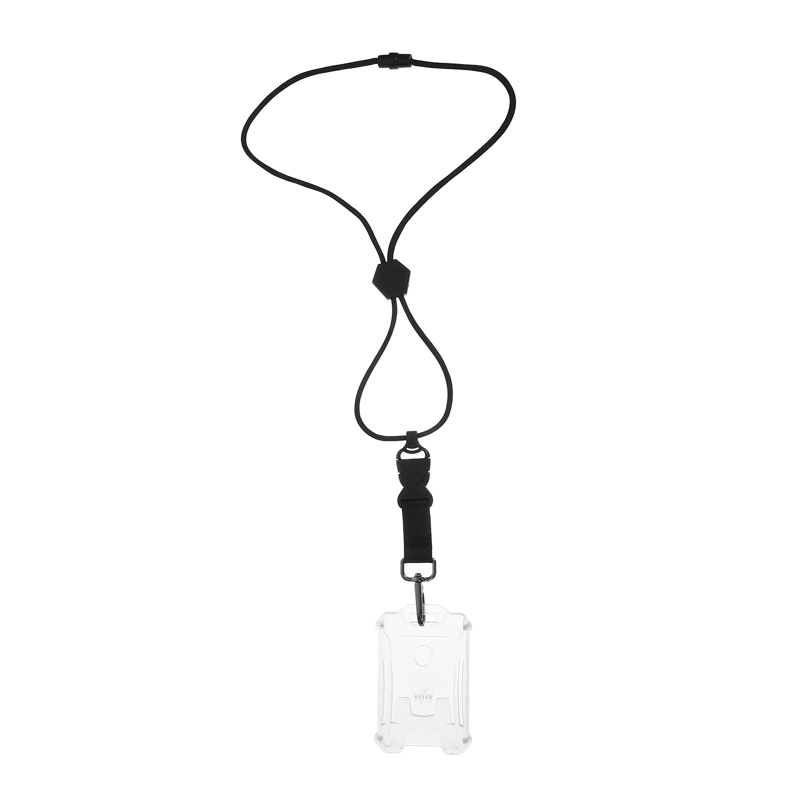 

1pc Clear Id Card Holder Lanyard Badge Protector Sleeve For Work Cards Staff Student Nurse Use Transparent Cards Cover