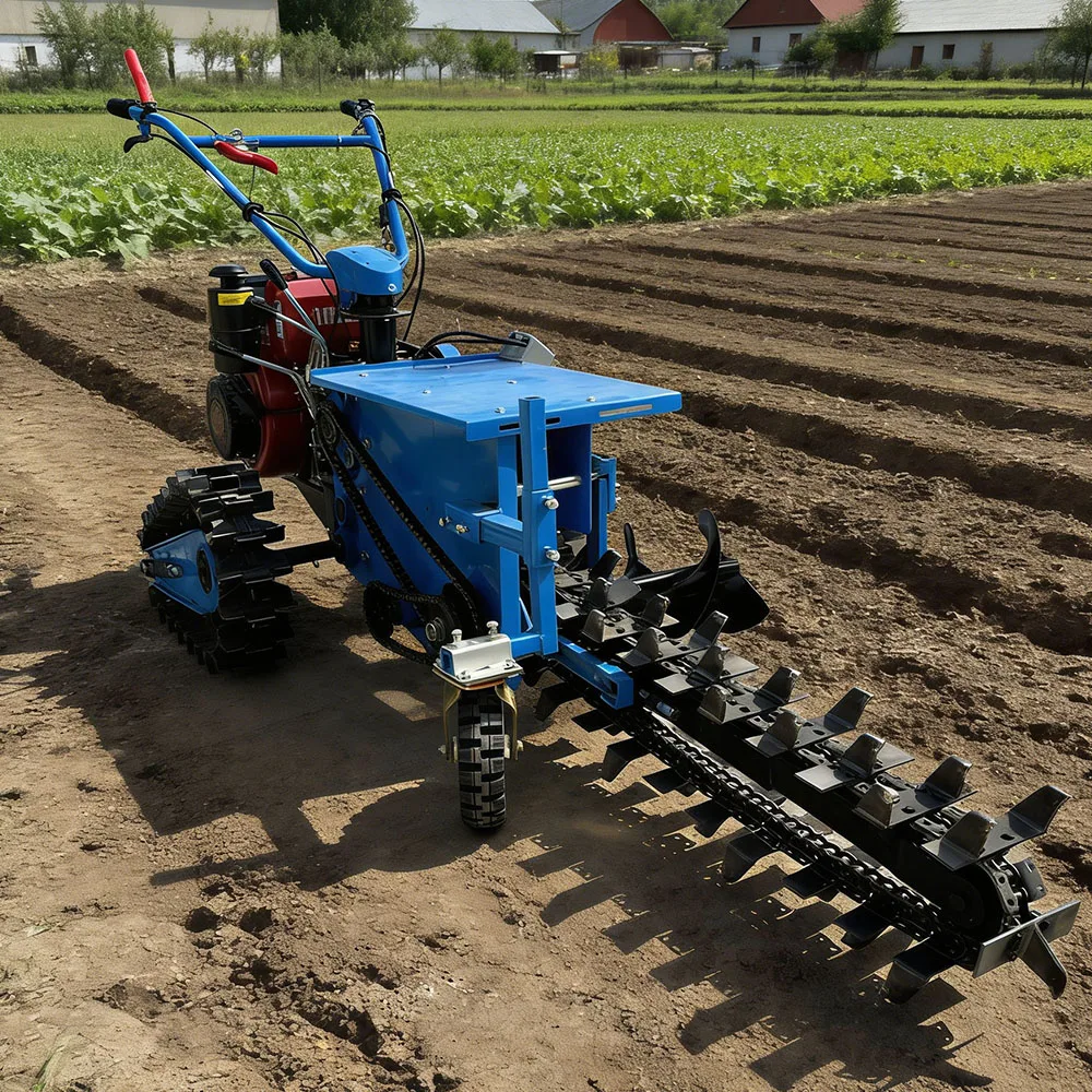 

Multi-functional Diesel High Horsepower Ditcher 8.5kw Engine Digging Chain Trencher for Sale