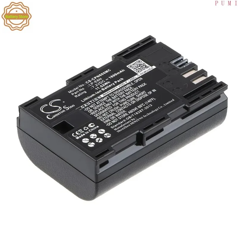 CS Replacement Battery for Tether Tools,Canon Air Direct PN: 1600mAh / 11.52Wh