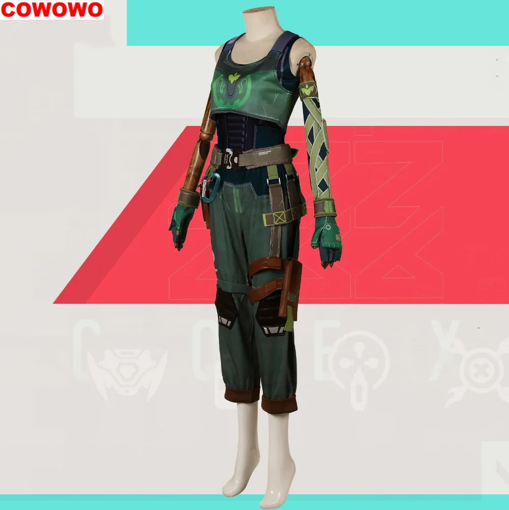 Cowowo valorant Skye ชุดคอสเพลย์ผู้หญิงคอสเพลย์เครื่องแบบปาร์ตี้เกมฮาโลวีนเสื้อผ้าสวมบทบาทเสื้อผ้าทั้งชุดใหม่