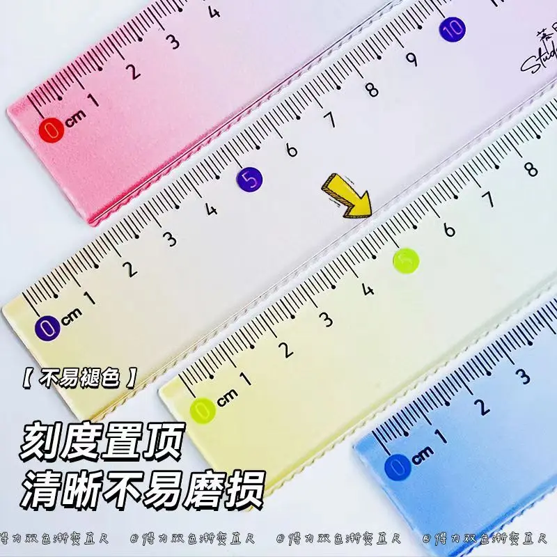 ✨4-in-1 Gradient Ruler Set - Protractor, Triangle & Straight Edge, Math Tools for Elementary Students (Pastel School Supplies)