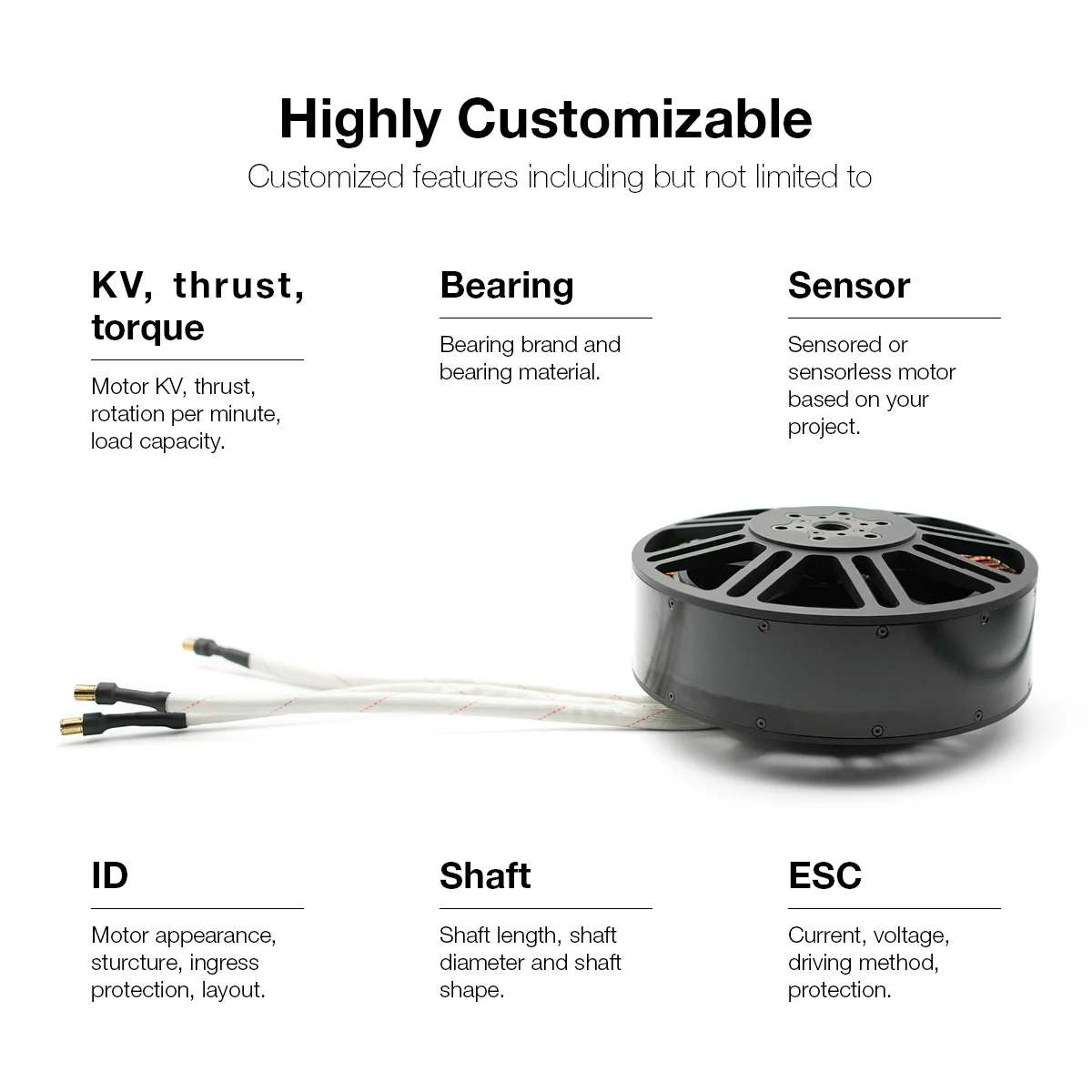 19460 Thrust Propulsion System 95KG Motor Brushless BLDC ESC Propeller Permanent Magnet for Heavy Lift Dr-one Air-craft view 6