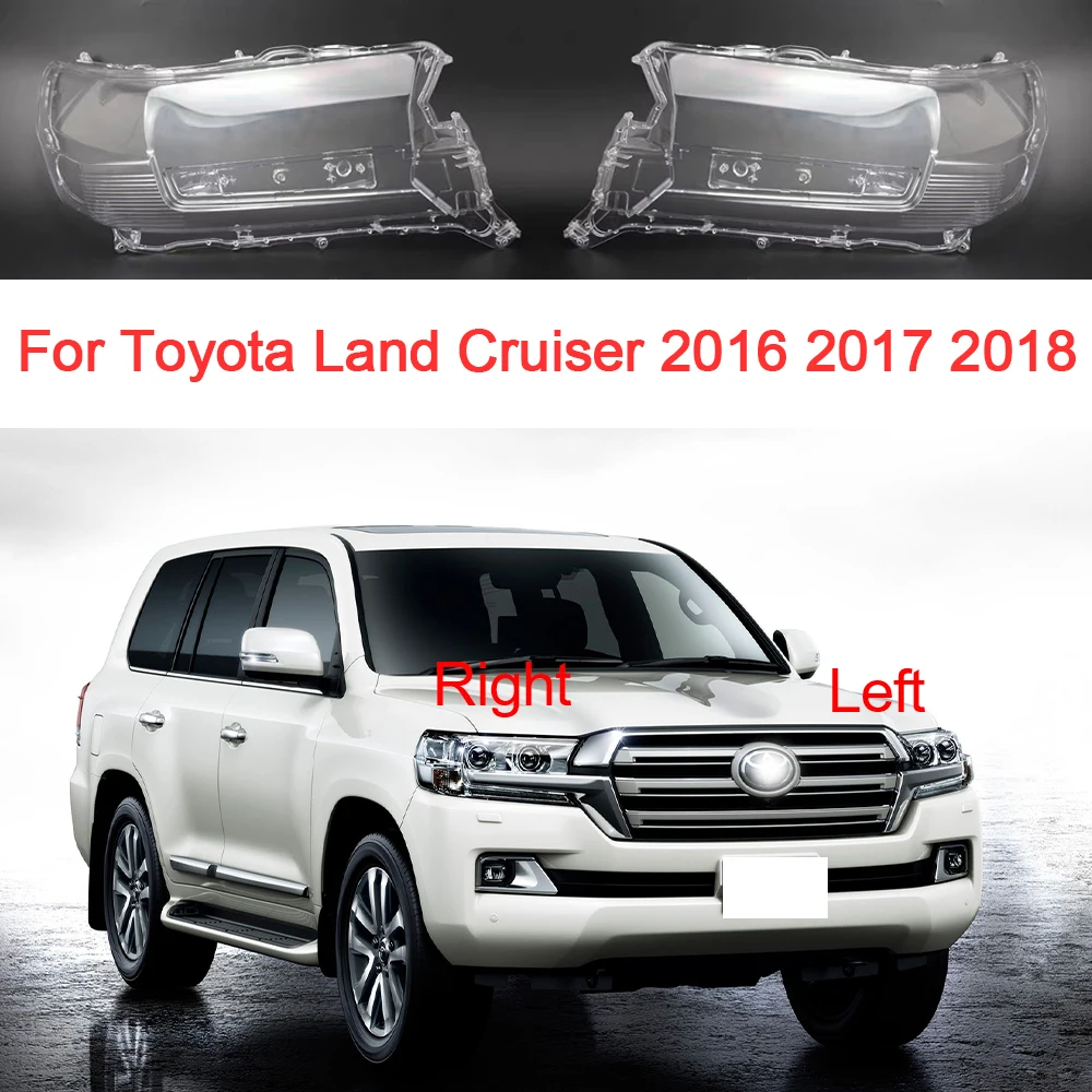 Headlight Glass For Toyota Land Cruiser 2016 2017 2018 Transparent Lampshade Auto Parts Headlamp Shell Car Accessories