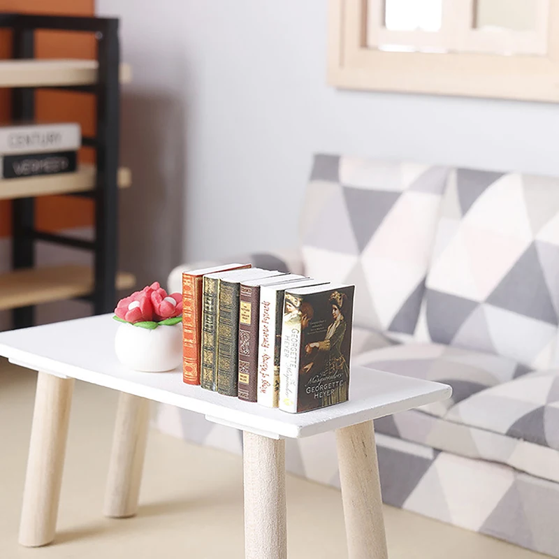 6Pcs/set Dollhouse Miniature Books 1:12 Mini Comic Books Model Kids Pretend Play Toys Doll House Accessories-Toy