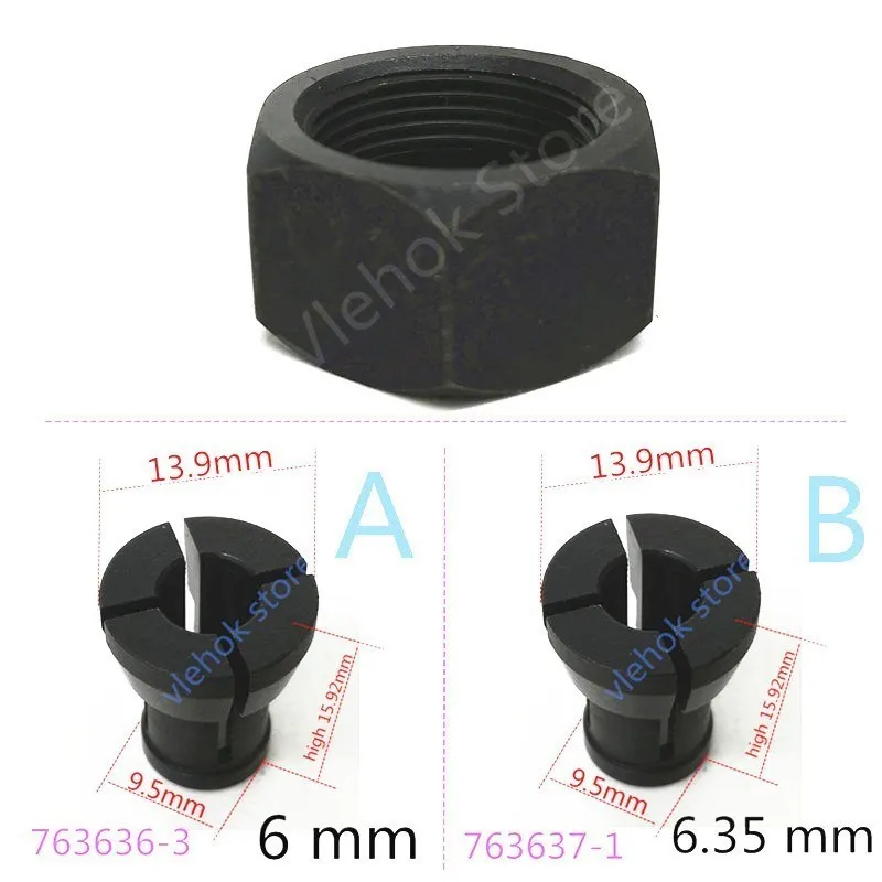 Collet Cone Nut for MAKITA RT0700C RT0700CX2 RT0700CX3 RP0900 RT0701 3621 3621A 3620 MT361 RT0702C DRT50 MT360