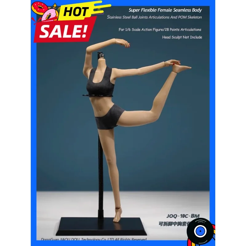 

1/6 Aisan Female Seamless Body Super Flexible Mid Breast Stainless Steel Ball Joints Removable Feet for 12" Head Sculpt JOQ-10C