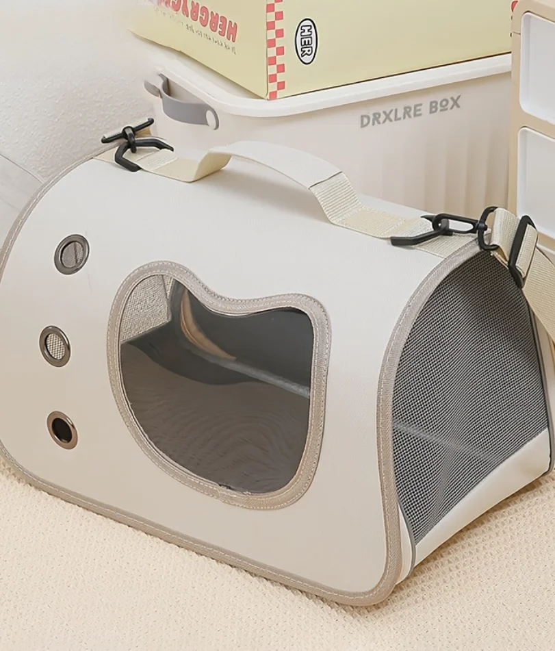 حقيبة محمولة لحمل الحيوانات الأليفة للكلاب الصغيرة والقطط في الهواء الطلق حقيبة قطط قابلة للطي قابلة للتنفس حقيبة كتف للقطط حقيبة حمل هريرة #1