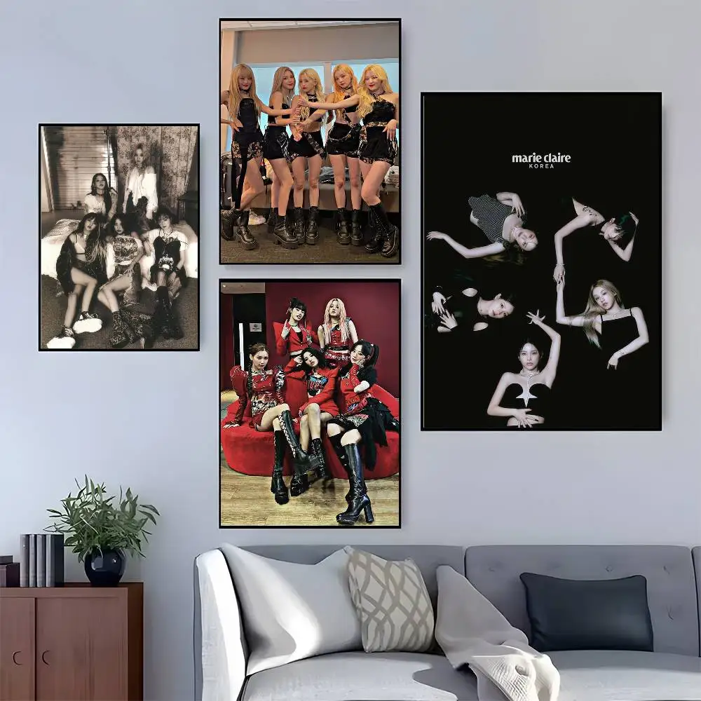 Kpop(G)I-DLE Gidle ملصق HD ديكور المنزل لزجة جدار مقاوم للماء غرفة المعيشة المنزلي بار ديكور جمالي #2