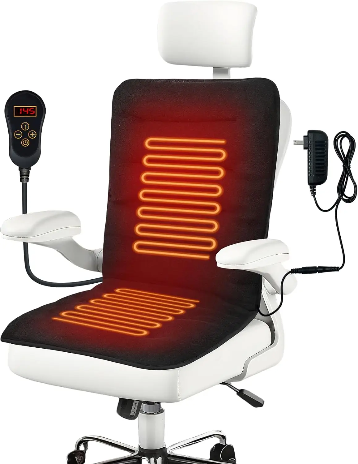 

Heated Seat Cushion for Office Chair, Thick Heated Chair Pad, Auto Shut Off, 7 Heating Levels, Fast Heating