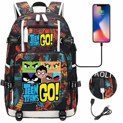 Cartoon Teen Titan Go Robin Backpack Schoolbag Travel Notebook Bag for Kids Students