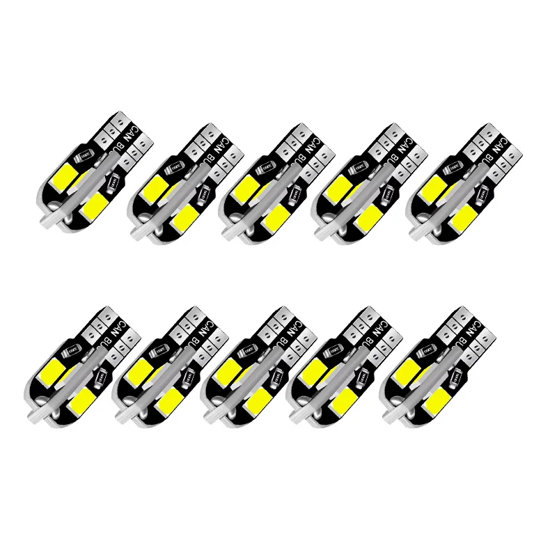 10/2 шт. T10 W5W Светодиодные лампы Canbus 12 В 4014-26SMD 6500K Белый салон автомобиля Купольные карты Багажник Номерный знак Клиновые боковые огни 400LM