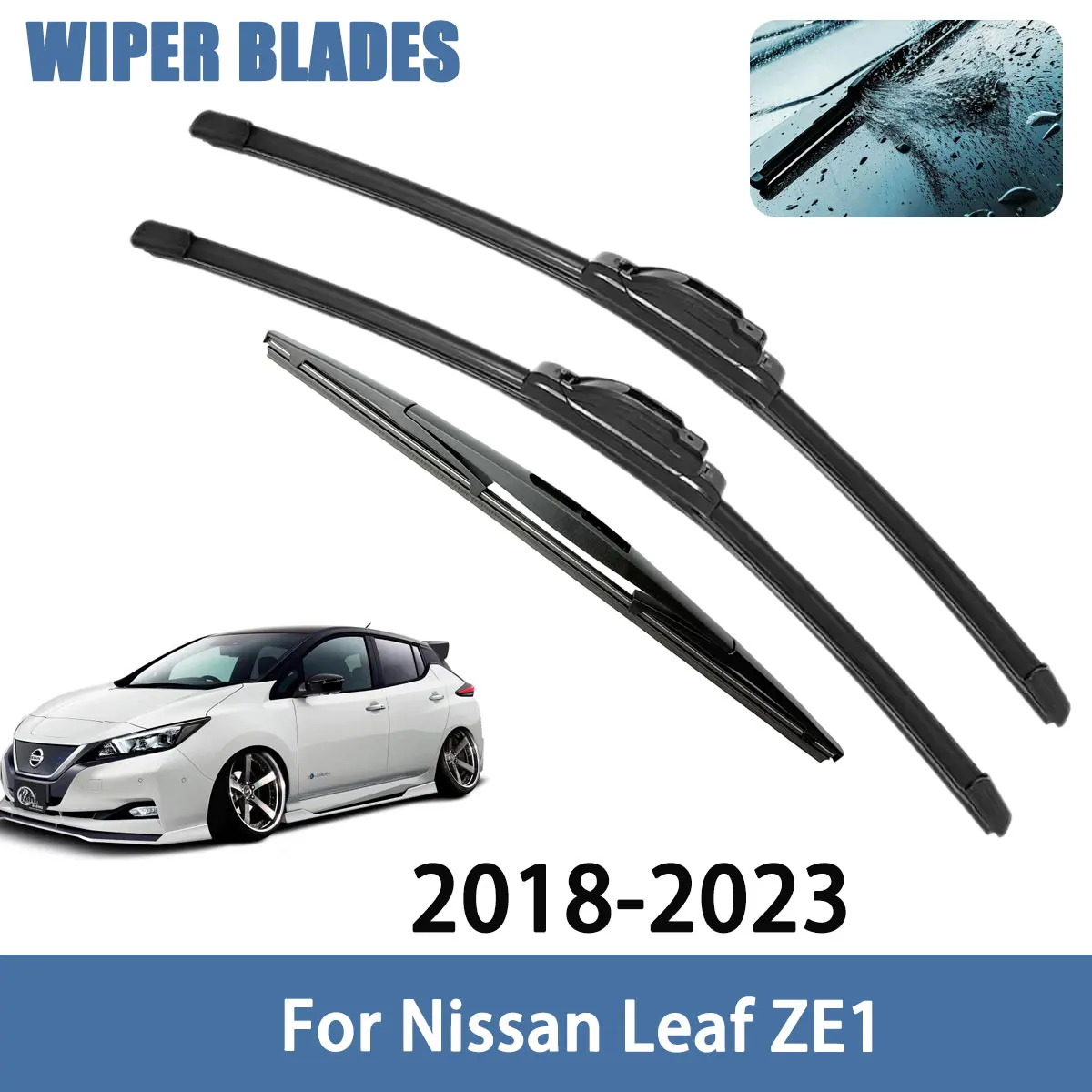 Scheibenwischerblätter für die Windschutzscheibe vorne und hinten für Nissan 	 Leaf ZE1 	 2018-2023 Auto-Zubehör Styling