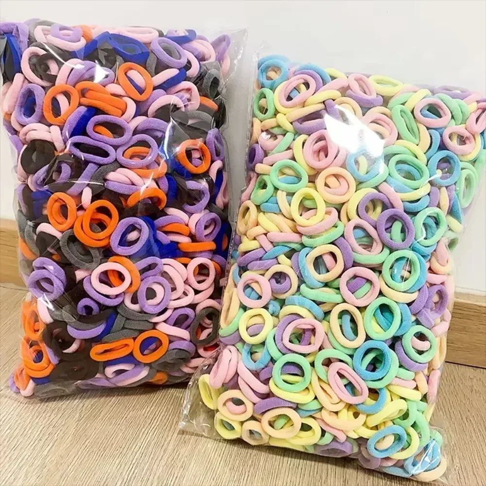 20/50/100Pcs Elastic HairBands Girls Hair Accessories Mini Colorful Nylon Headband Kids Ponytail Holder Scrunchie Ornaments Gift