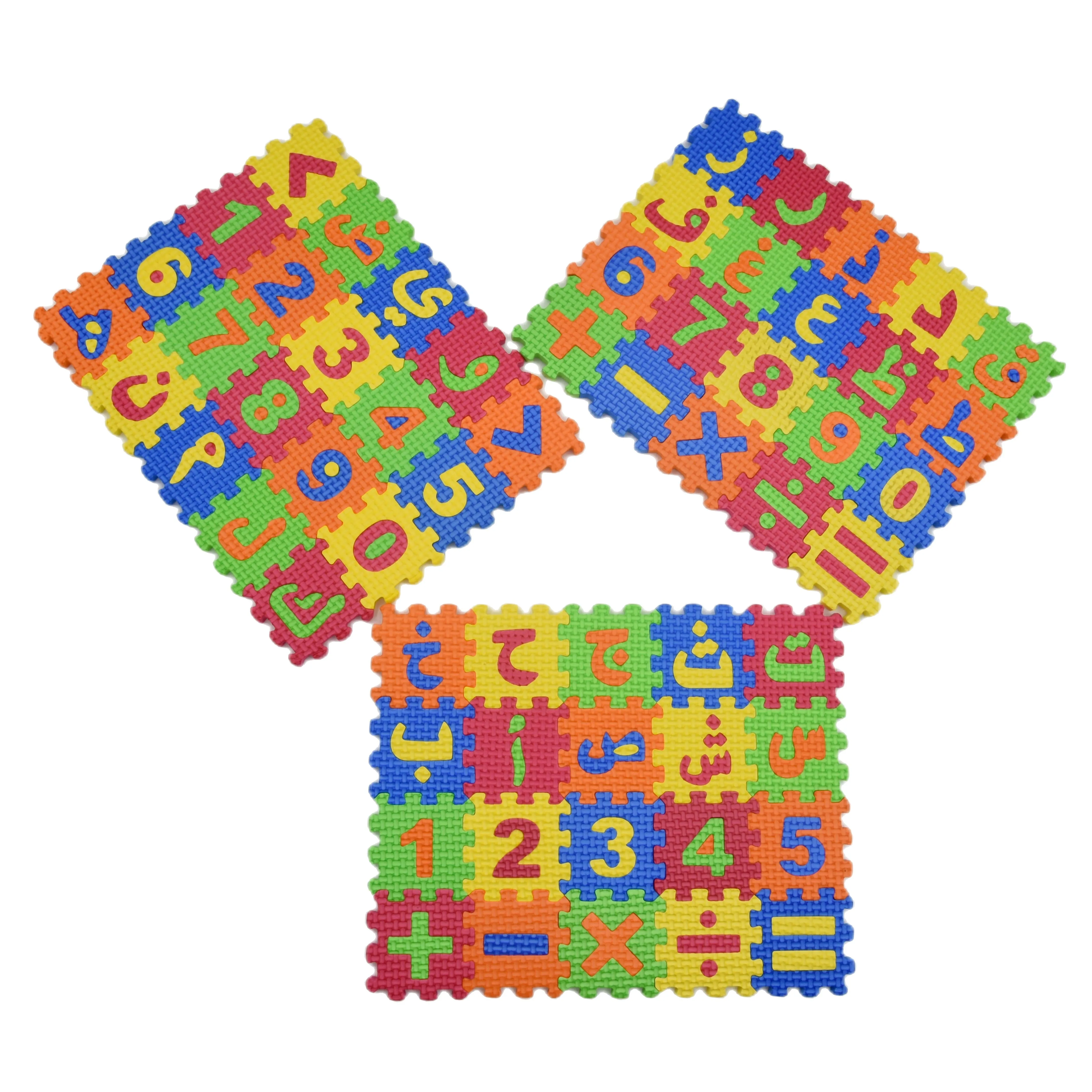 60 Pcs/set Arabic Children Mini EVA Mat Foam Alphabet Letters Numbers Floor Soft Kids Play Mat 3d Puzzle Kids Educational Toys