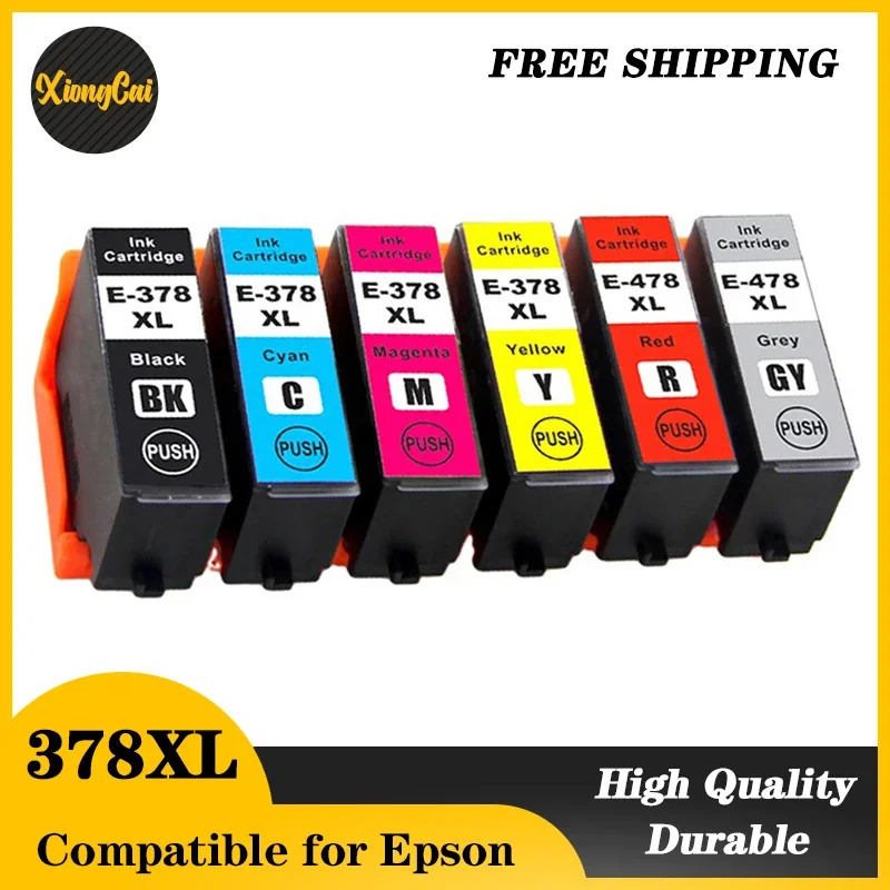 378 XL Ink Cartridges for Epson 378 378XL Ink for Work on Epson Expression Photo XP-8500 XP-8600 XP-8605 XP8500 XP8600 XP8605