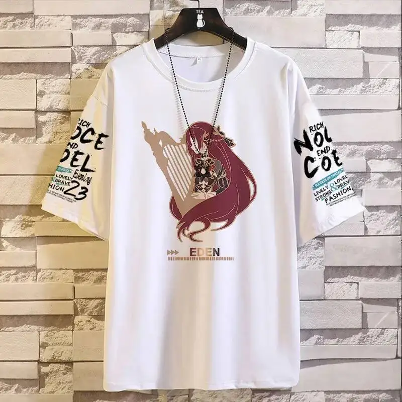 

Anime Game Honkai Impact 3 Cos Sirin Herrscher Of Finality Kosma Griseo Etc. Unisex 2025 Summer New Crew Neck T-Shirt