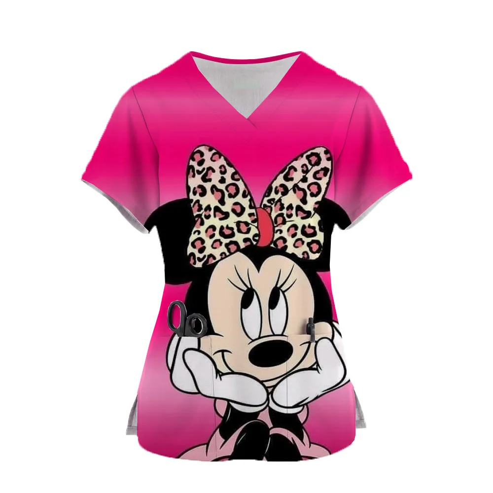 Mickey Mouse Medical Blouses Surgical Gowns Doctor Pediatric Nurse Nursing Scrub Cartoon Printed Veterinary Uniform Dental Scrub