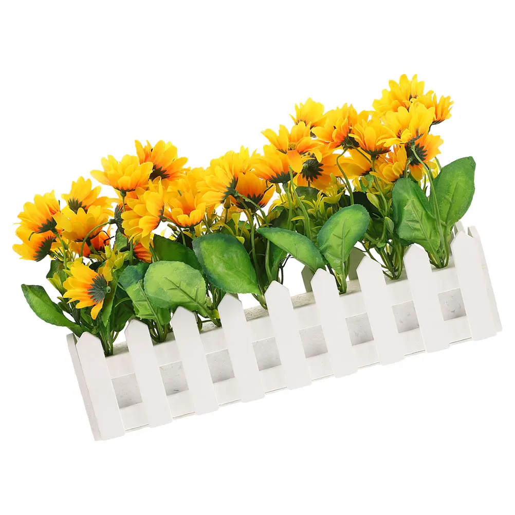 

40 White Sunflowers Fake Bonsai DecorFlowers Realisticfor Bedroom Room Small Artificial Flowers Garden Wedding