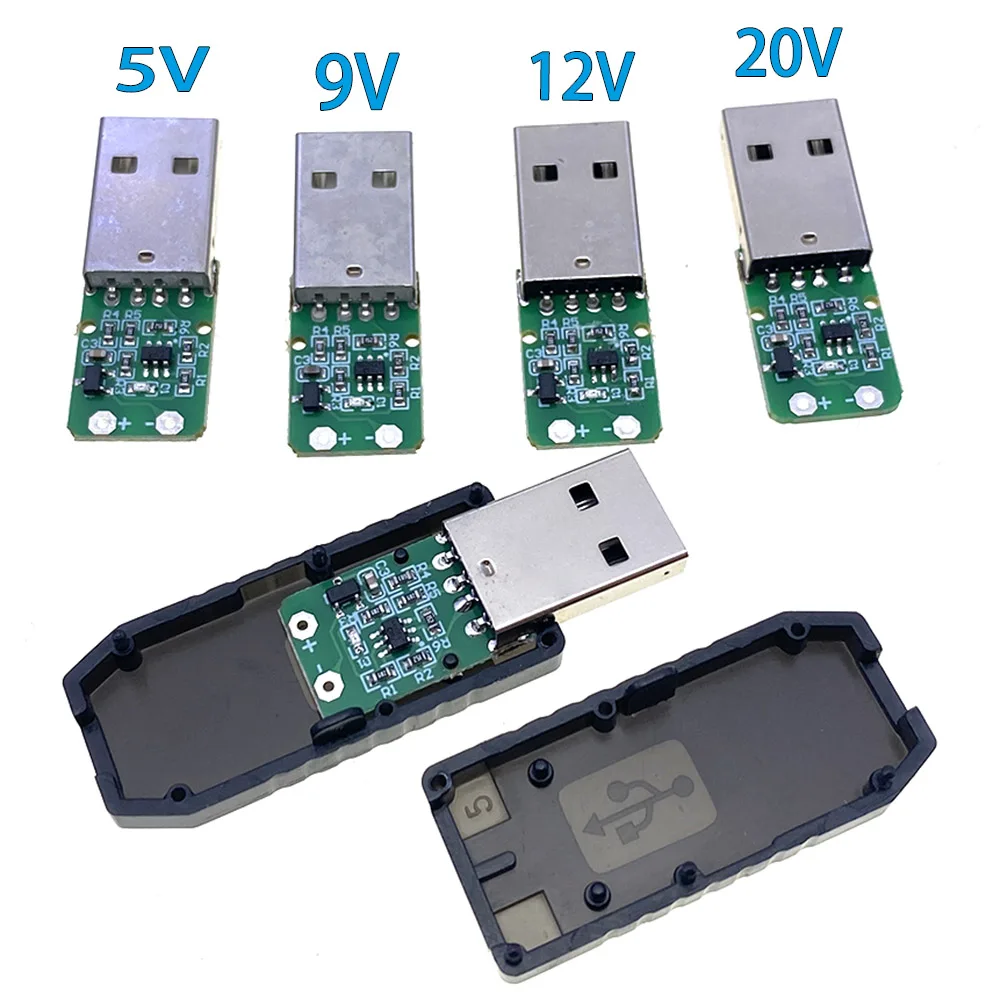 

USB2.0 Fast charging QC2.0/3.0 bait trigger board Induction cable Motherboard 5V 9V 12V 20V USB Power Supply Connector adapter