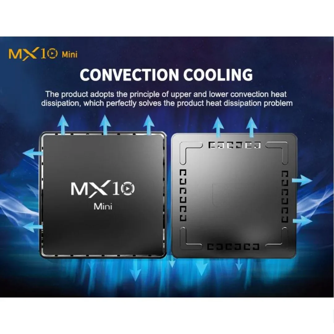 Android TV Box Allwinner H313 MX10 Mini multilingue BT4.1 Smart HDMI 2.0 Versione globale Certificato CE FCC Smart TV Box