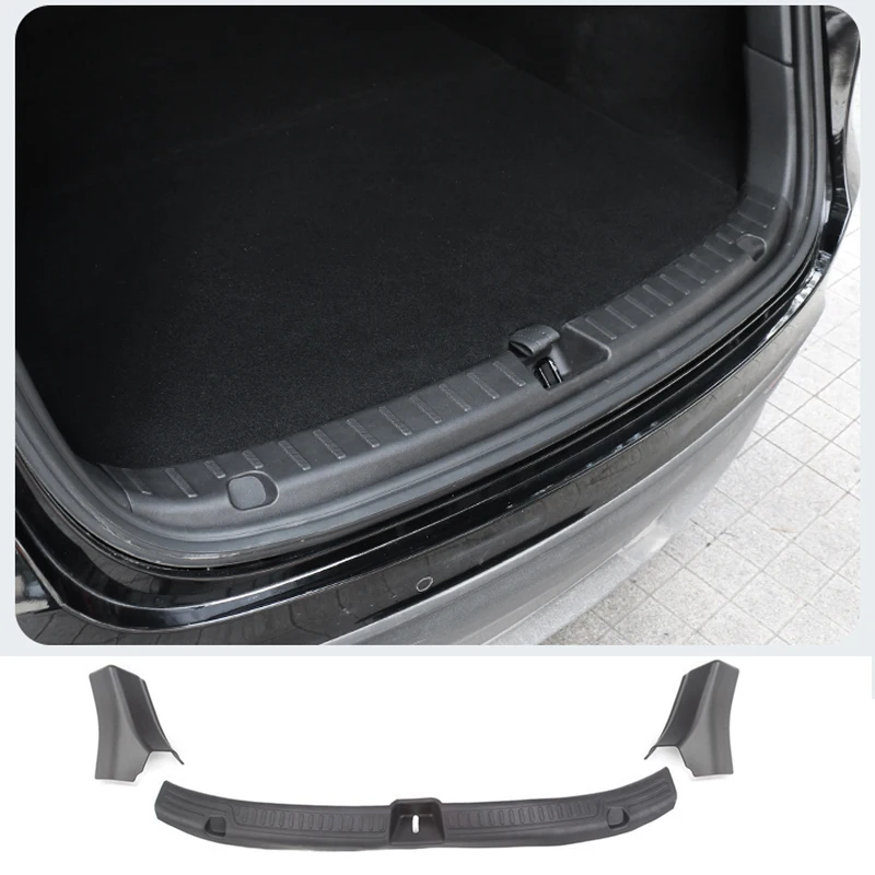 For Tesla Model Y Accessori Boot Loading Guard Trunk Sills Kit + Front Door Sill Plate Cover+Rear Door Entry Carpet Protector