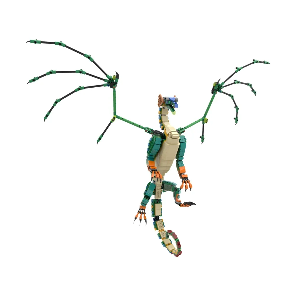 MOC Flying Dragon Building Blocks Wings RainWings Model Libro Animales Dinosaur with Wings diy Bricks Toy for Childrens Gift