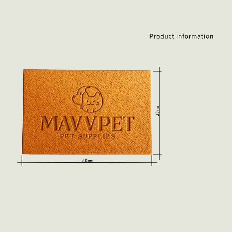 custom logo name own embossed printed Jeans main leather labels, garment accessories PU leather label for trousers bags