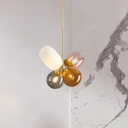 Old Branch Post-modern Stained Glass Chandelier Modern Minimalist Bedroom Warm Children Room Art All-copper Lamps