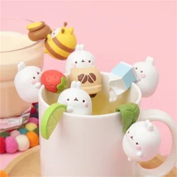 Cute TOMY X Molangs Action Figures Toys Mo-Langs Cup Series Anime Figures Collectible Dolls Home Decoration Model Kids Gifts