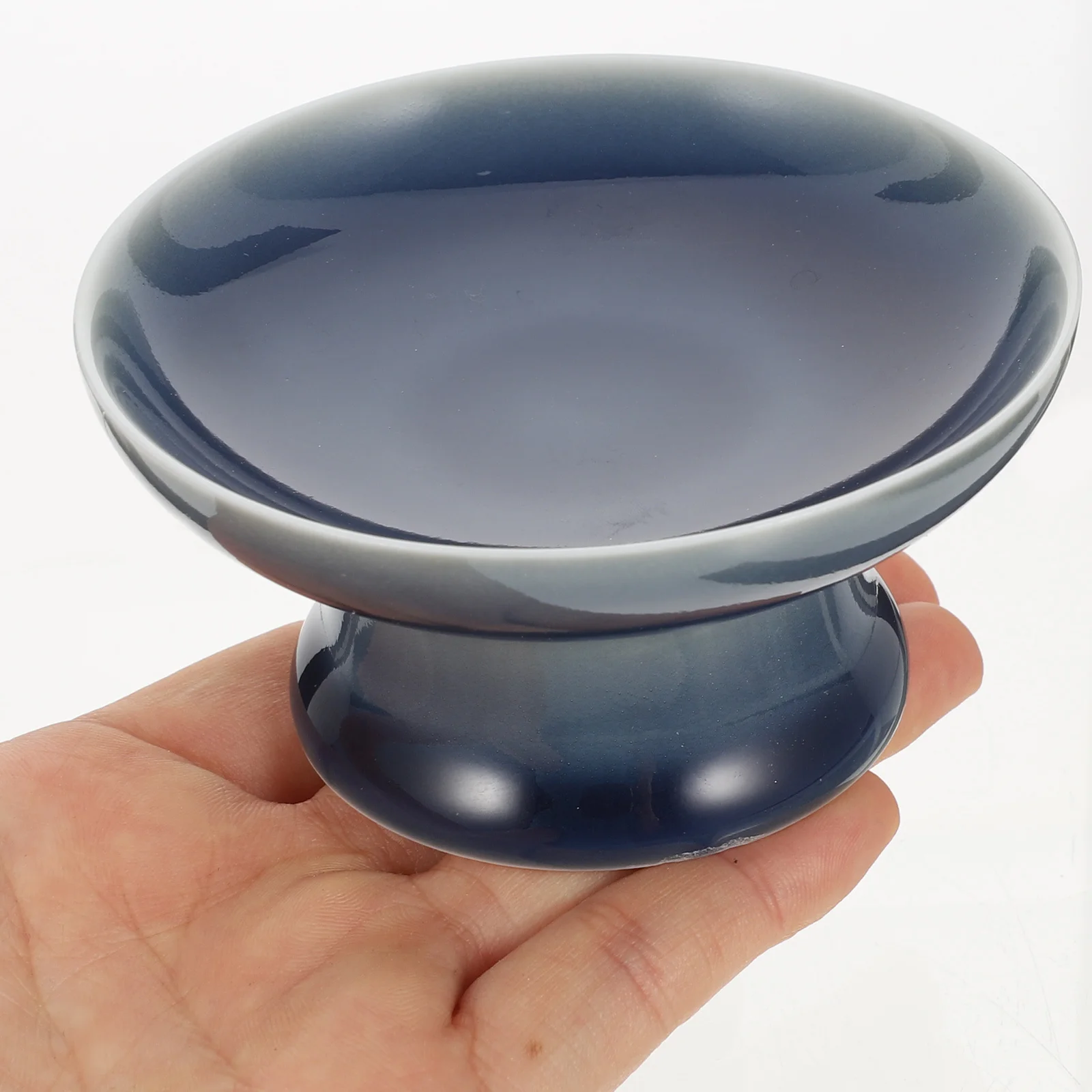 

Footed Fruit Bowl Ceramic Alloy Appetizer Serving Tray Decor Kitchen Dining Tableware Footed Bowl