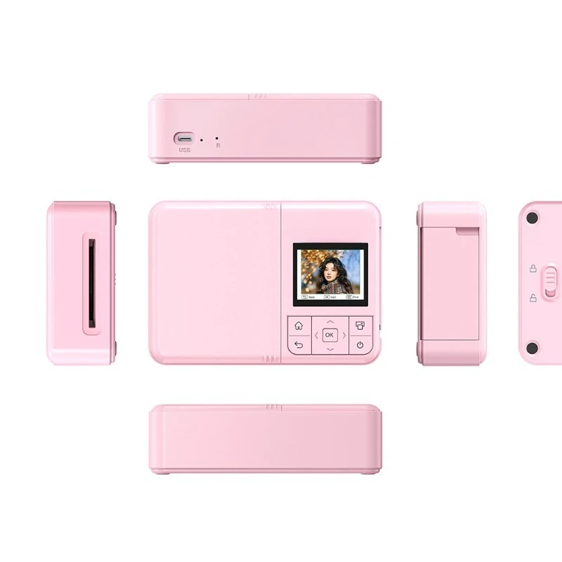 Kleurenfotoprinter Mini Fotoprinter 10x15cm 600DPI Kleur Kleine Telefoonfotomachine voor Thuis