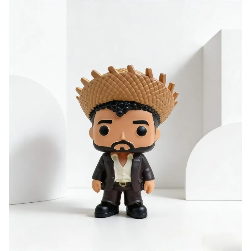 Limited Edition Bad Bunny  Vinyl Figure, Unique Straw Hat Design Collectible Model, Ideal for Home Decor & Man Cave