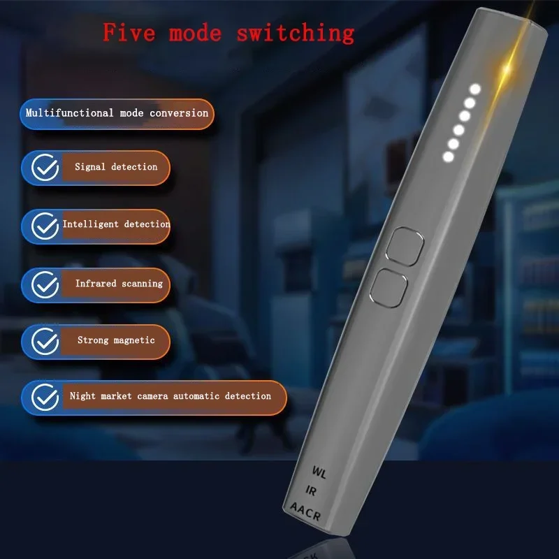 Hotel Anti Eavesdropping Vehicle Tracking Signal Camera Anti Wiretapping Detector GPS Locator Infrared Scanner Automatic Alarm