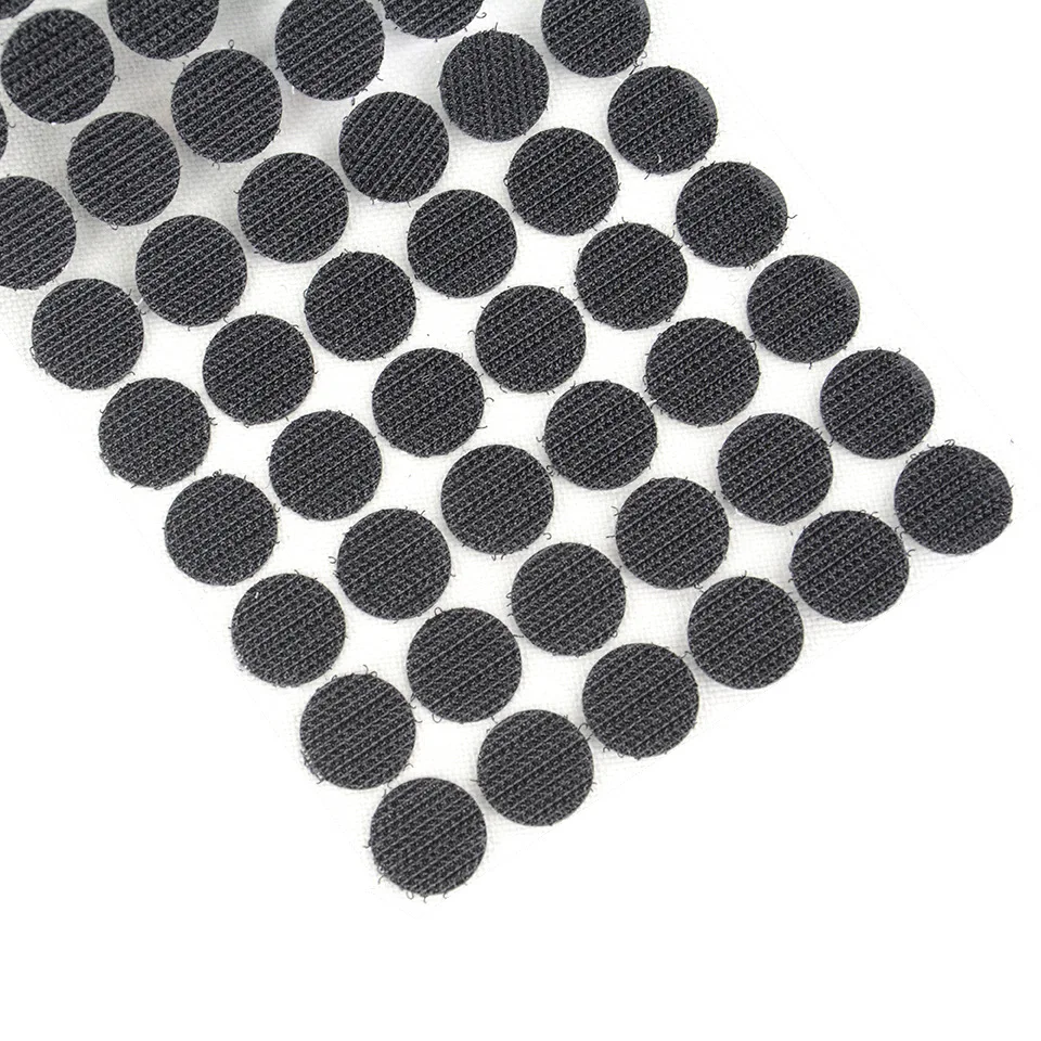 10/15/20/25mm Self Adhesive Fastener Tape Dots White Black Hook Loop Sticker Round Strong Klittenbandsluiting Tap 100Pairs