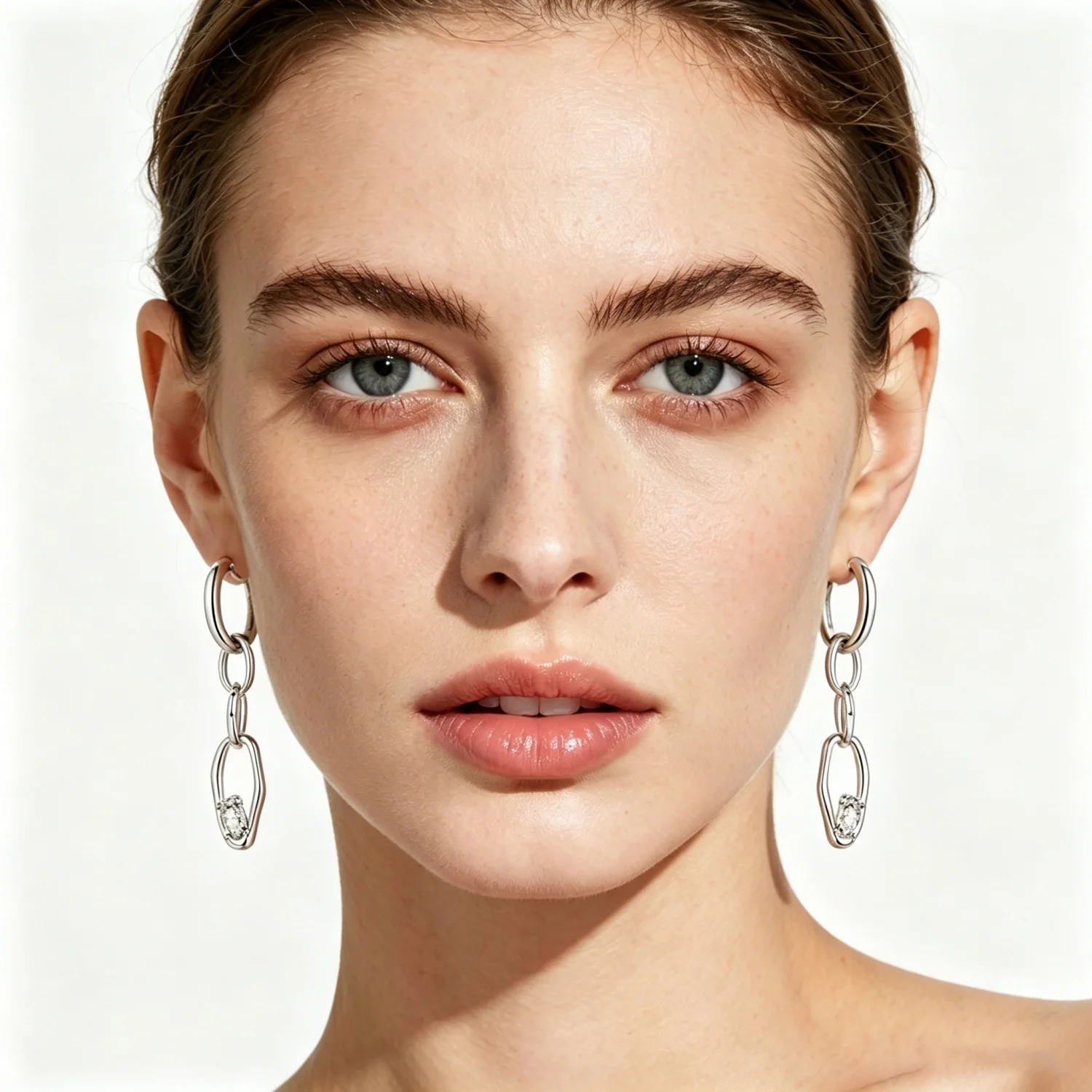 MISEFF S925 Sterling Silber Ohrringe, vielseitig und modisch, zwei Tragemethoden, Kettenohrringe für Frauen, Geburtstagsschmuck, Geschenk