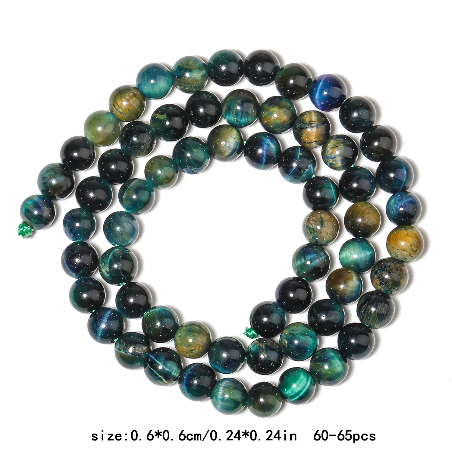 Natural Stone Green Blue Tiger Eye Beads Loose Round 6/8/10mm Charm Beads for Jewelry Making Handmade DIY Necklace Accessories