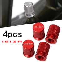 4pcs Car Wheel Tire Valve Caps Tyre Stem Covers Airdust Waterproof For Seat Ibiza 6F 6L 6J 2011 2010 MK3 6K 2018 IV 2023 MK4
