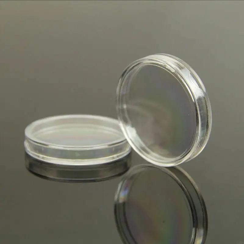 31KA 38mm 10 pcs Clear Round Cases Coin Storage Capsules Holder Plastic Useful New